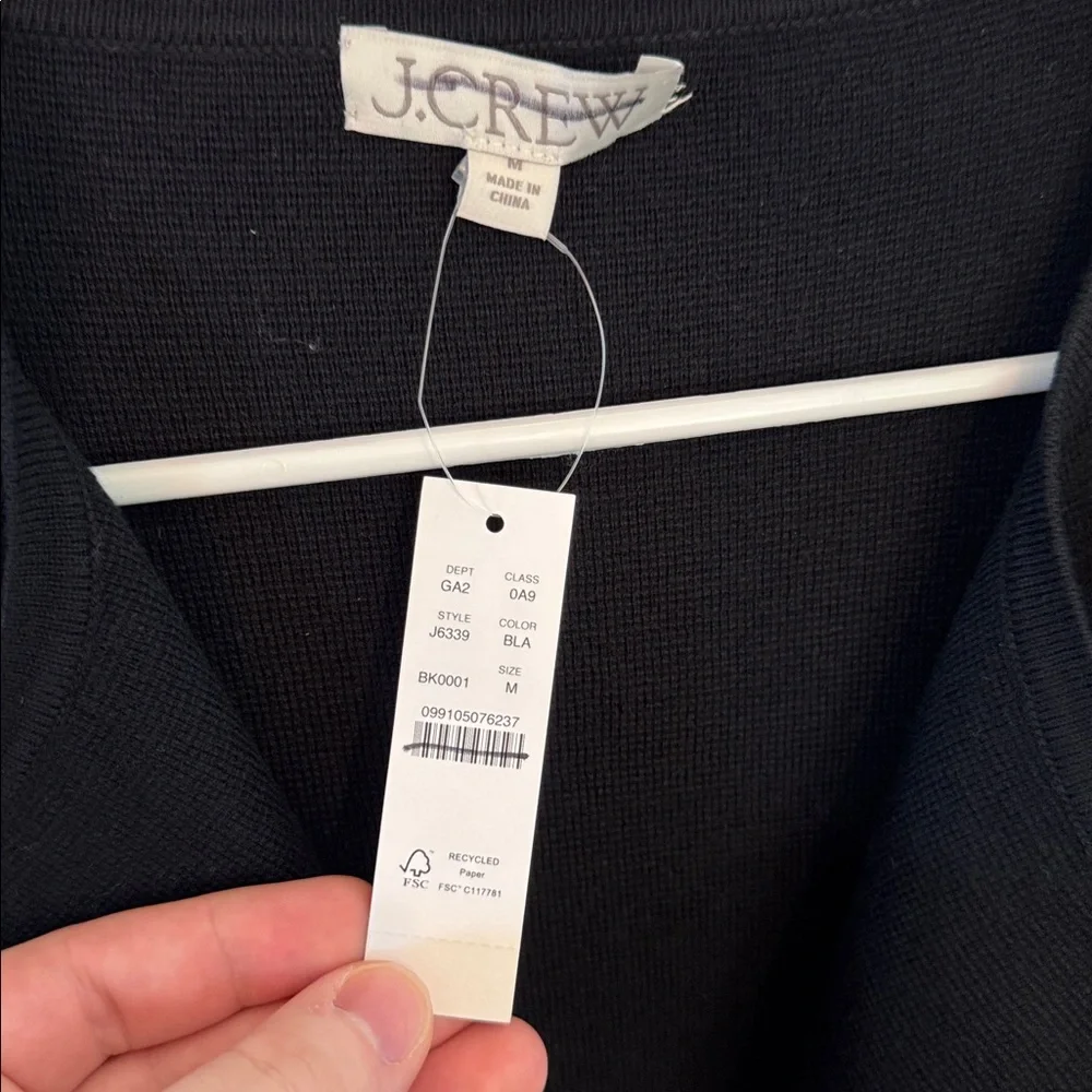 J. Crew Juliette Collarless Sweater Blazer in Black - Picture 6 of 11